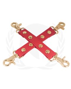 Spartacus PU Hog Tie w/ Hardware - Red