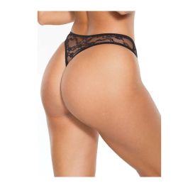 Stretch Lace High Leg Thong
