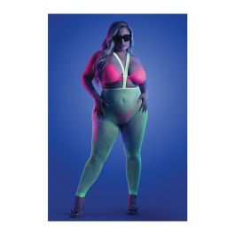 Glow Come Alive Suspender Stockings, Bralette & G-String QN